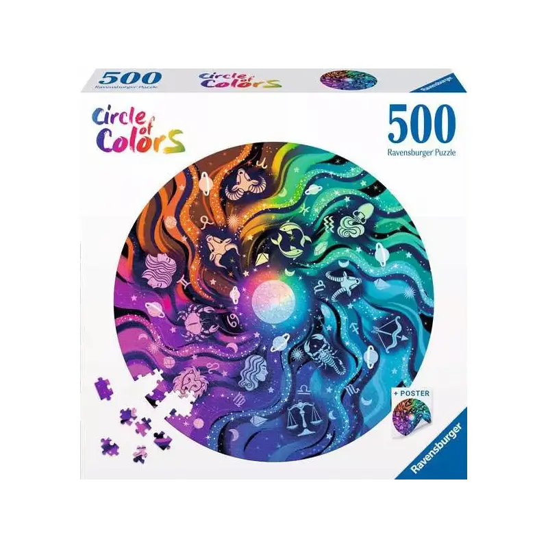 Astrology 500 Piece Round Jigsaw Puzzle