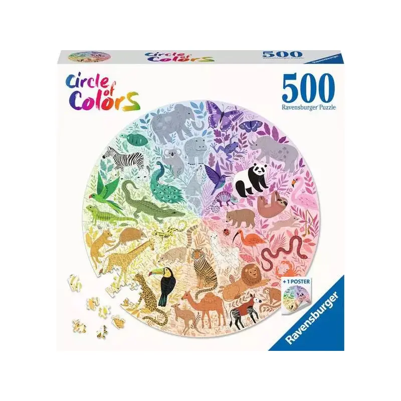 Circle of colors-Animals 500 Piece Jigsaw