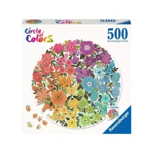 Circle of colors-Flowers 500 Piece Jigsaw