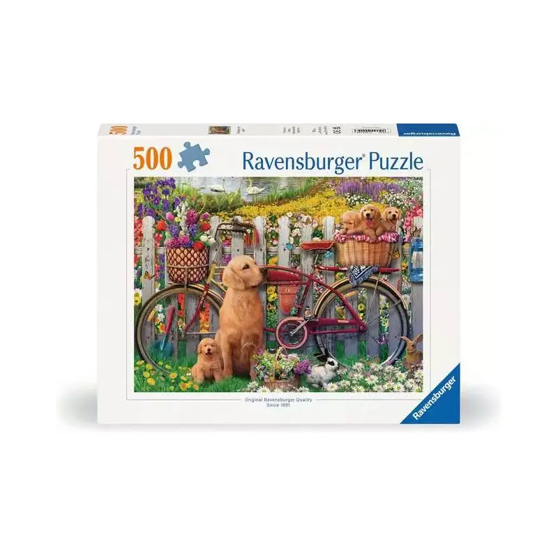 Cute dogs in the garden   500 Piece Jigsaw Puzzle