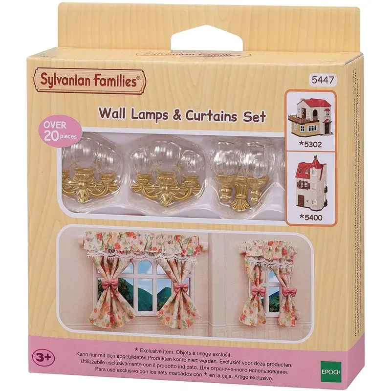 Sylvanian Families Wall Sconces & Curtains Set