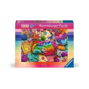 Vintage Knitting & Crochet 1000 Piece Jigsaw