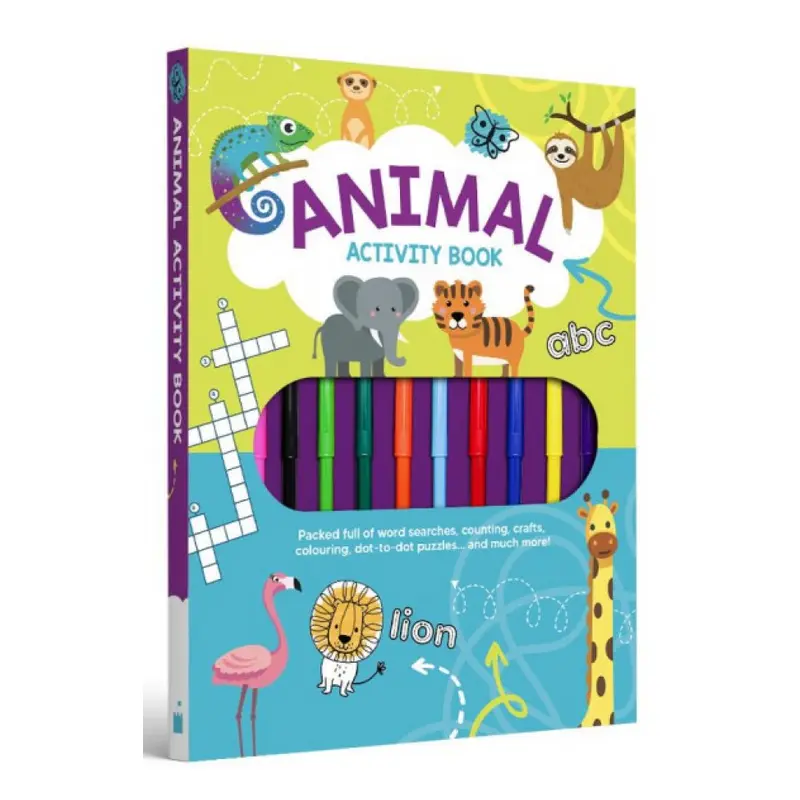 Animal Activity Book With 10 Markers