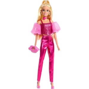 Barbie Deluxe Style Doll #5 in Metallic Pink Outfit