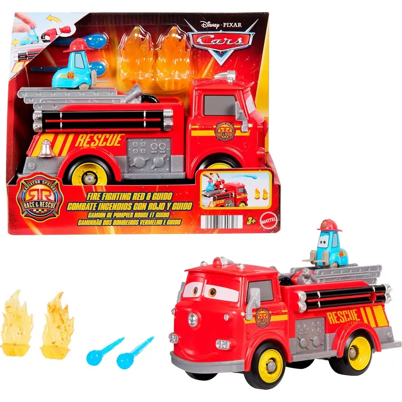 Disney Pixar Cars Race & Rescue Fire Fighting Fire Truck Playset