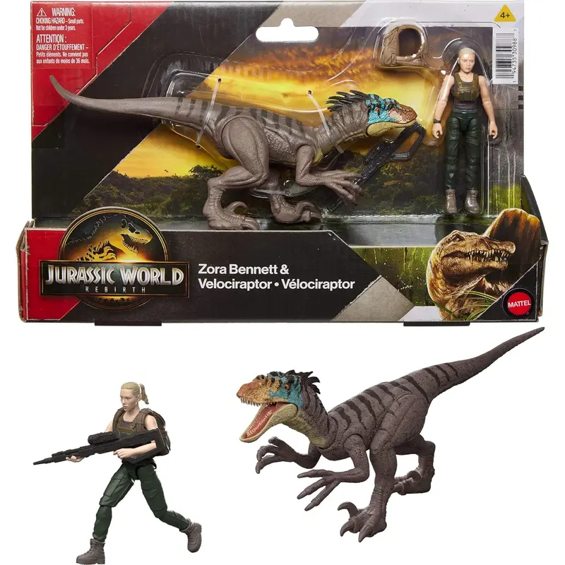 Jurassic World Rebirth - Dr Zora Bennett & Velociraptor