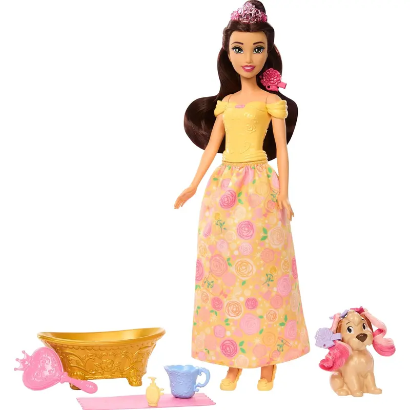 Disney Princess Belle Fashion Doll & Dog Figure