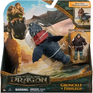 Dreamworks How to Train your Dragon Gronckle & Fishlegs Action Figure Set