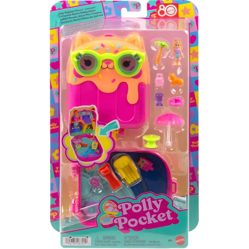 Polly Pocket Kitty Popsicle Resort Compact Playset