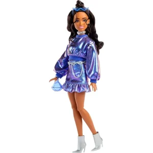 Barbie Deluxe Style Fashion Doll in Blue/Purple Shimmer Outfit