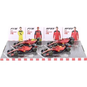 Bburago Ferrari F1 Charles Leclerc 1:43 Scale Highlights 4 pack