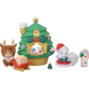 Sylvanian Families Baby Santas Christmas Tree House Set