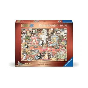 Crazy Cats Bookclub 1000 Piece Jigsaw Puzzle
