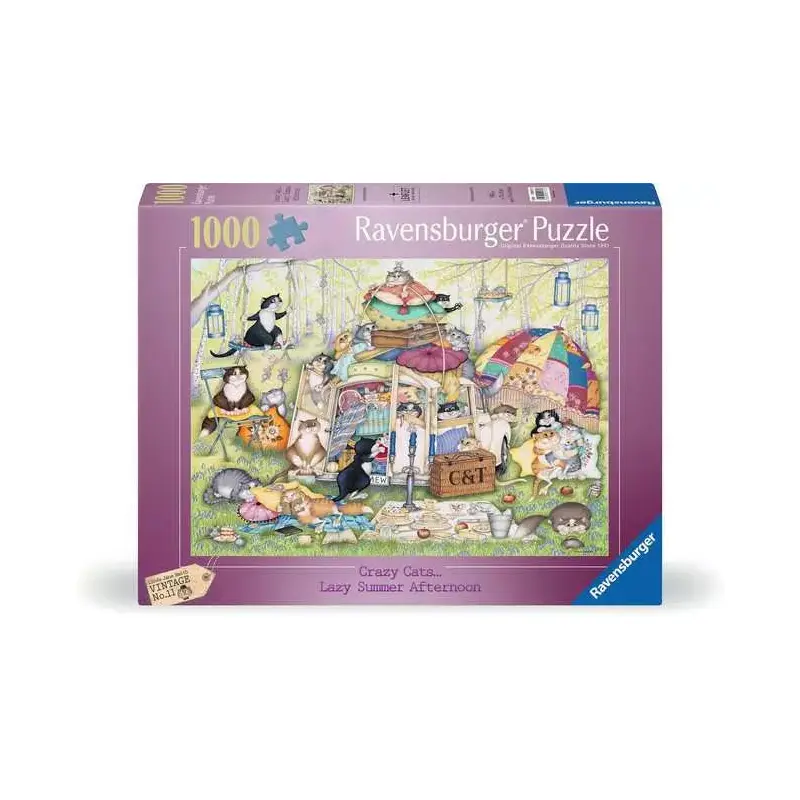 Crazy Cats Lazy Summer Afternoon 1000 Pce Jigsaw