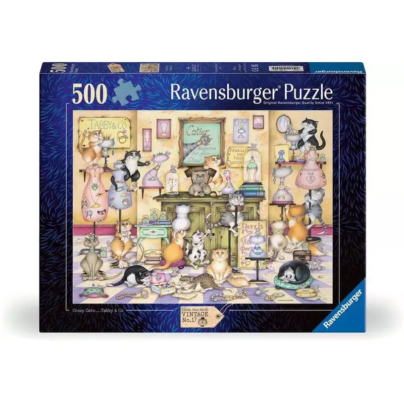 Crazy Cats: Taby & Co 500 Piece Jigsaw Puzzle