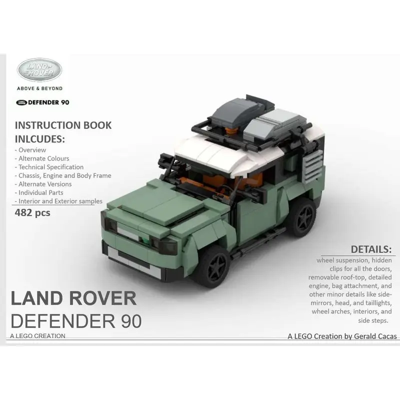 MOC-43292 Land Rover Defender 90, mini-version