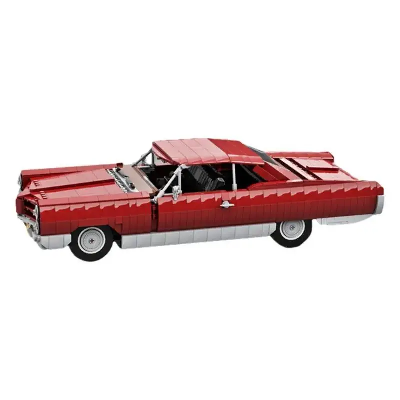 GOBRICKS MOC 159333 Pontiac Bonneville 1966 Dark Red