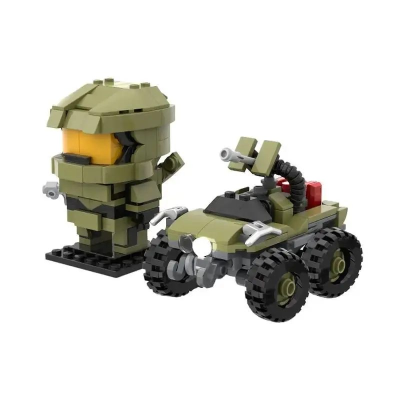 GOBRICKS MOC 168036 Master Chief + Warthog halo