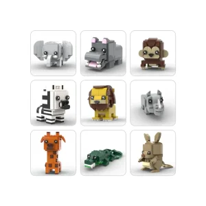 Zoo BrickHeadz Size Collection - MOC Cube Animal Bricks