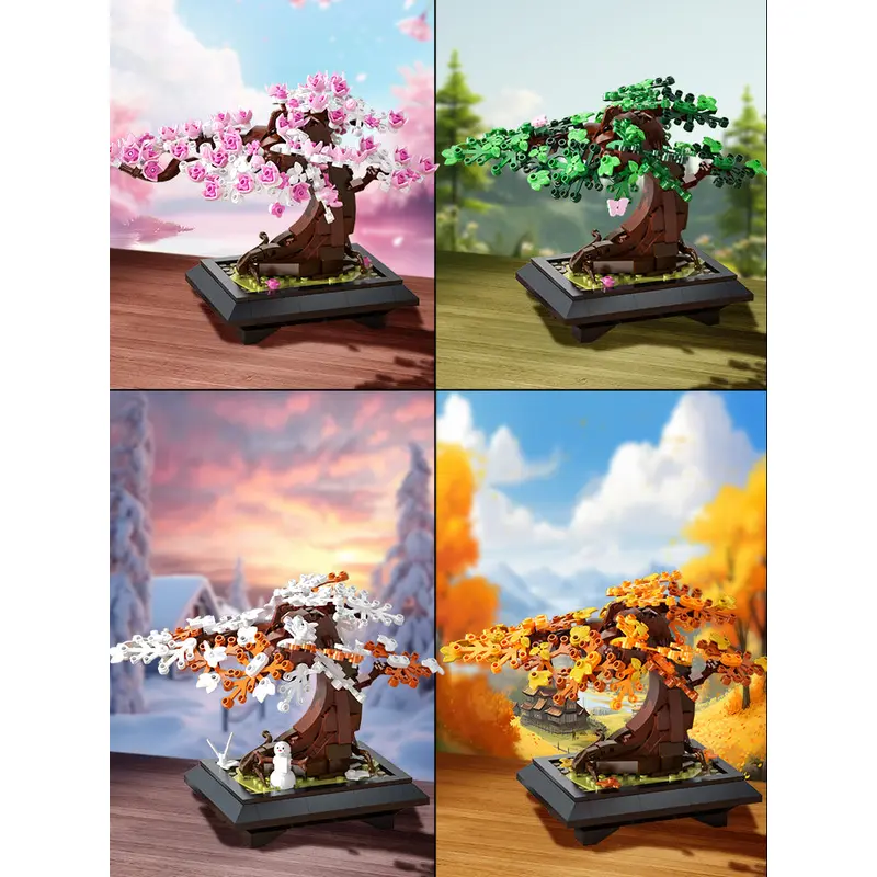 four seasons potted plants creative seriesFour season bonsai (design)