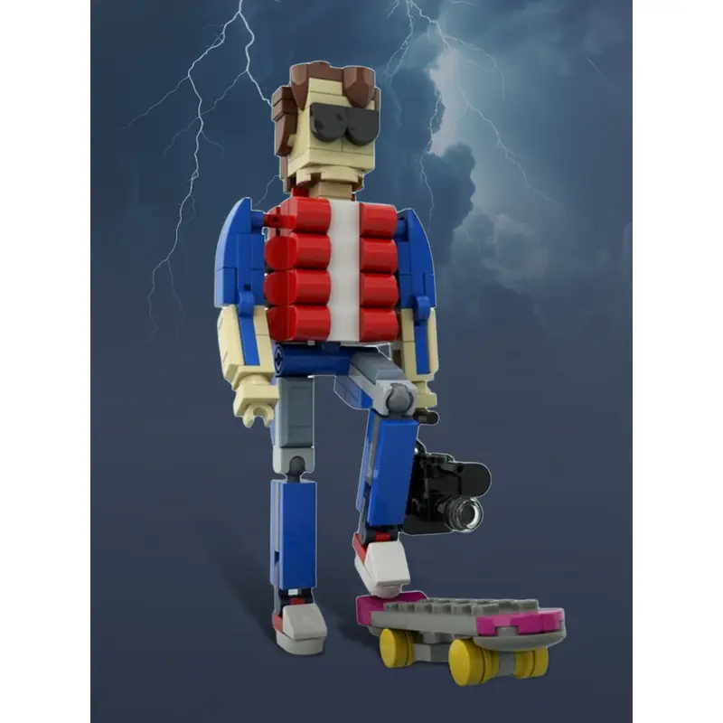 MOC-201471 Marty McFly with skate and camera - Back to the future part 1 =>