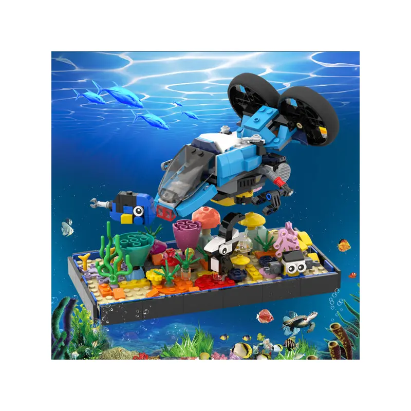 MOC-115754 Coral Reef + Submarine 31122 + 31114 Alternative Build