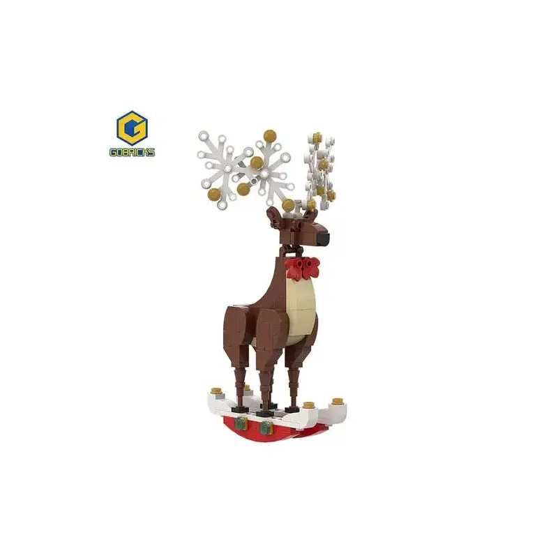 MOC A0157Y02 Christmas spirit deer ornaments: natural brown