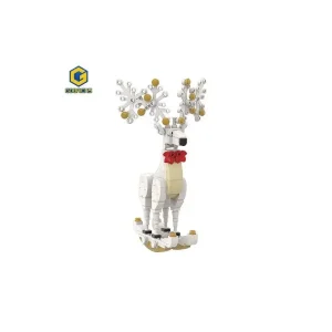 MOC A0157Y03 Christmas Spirit Deer Ornament: Smart White