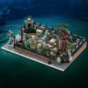 Modular Graveyard MOC and Hidden Side 70420 set stand