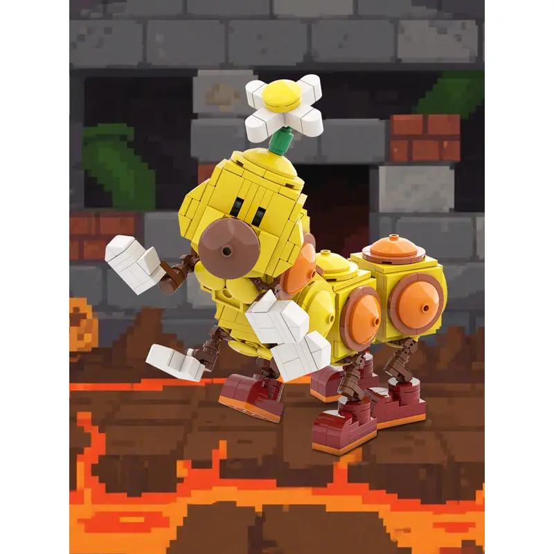 MOC-163071 Happy Wiggler - Posable Display Figure 02 - Super Mario Bros