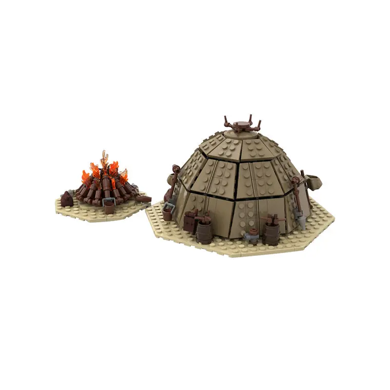 MOC-97196 Tusken Raider Urtya Tent - Campfire/ Village on Tatooine