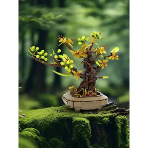 Potted apricot bonsai (design)