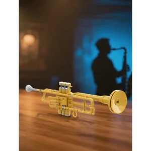 Trumpet with working pistons