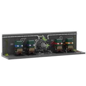 MOC-36259 Teenage Mutant Ninja Turtles Brickheadz and Display Stand