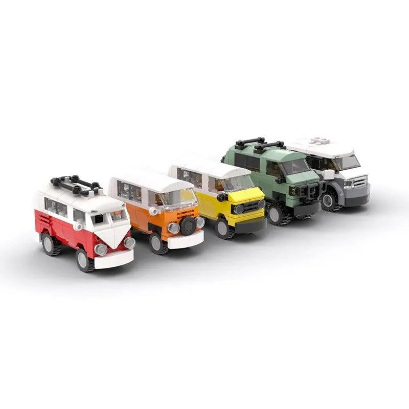 MOC-46056 Mini VW camper vans - T1, T2, T3, T3 Syncro and T6