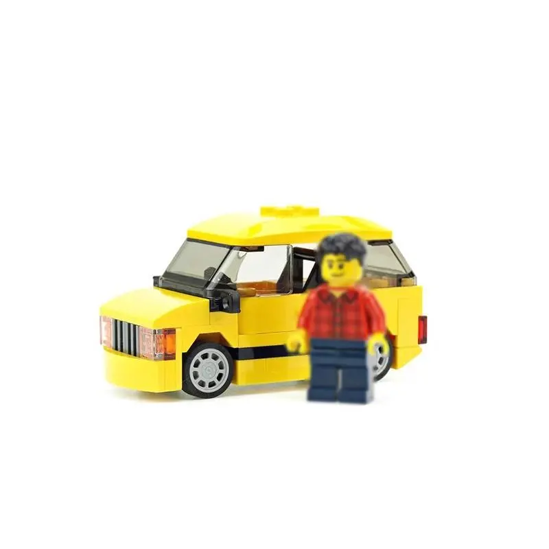 MOC-14947 Yellow car for camper trailer