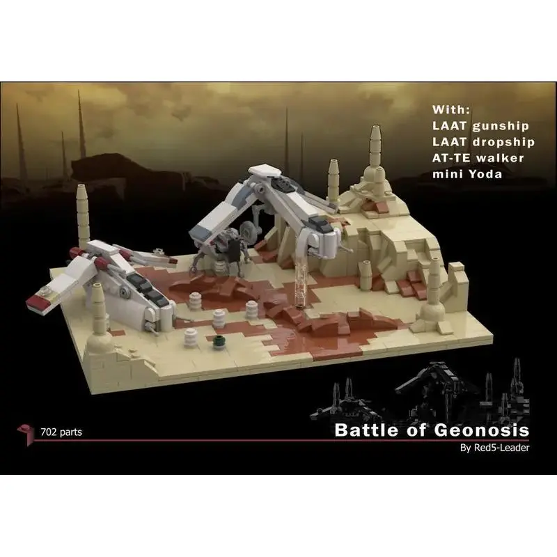 MOC-54880 Battle of Geonsis with LAAT gunship, LAAT dropship and AT-TE