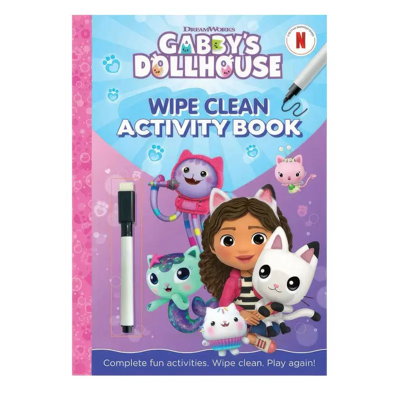 Gabby's Dollhouse Wipe Clean Activity Book