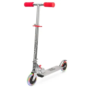 Xootz Light Up LED Folding Scooter - Red