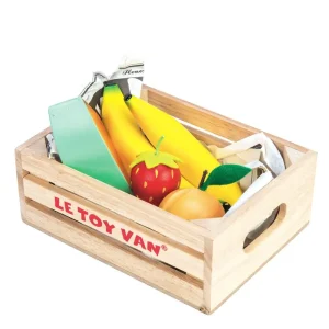 Le Toy Van Wooden Honeybee Market Fruits '5 A Day' Crate Education