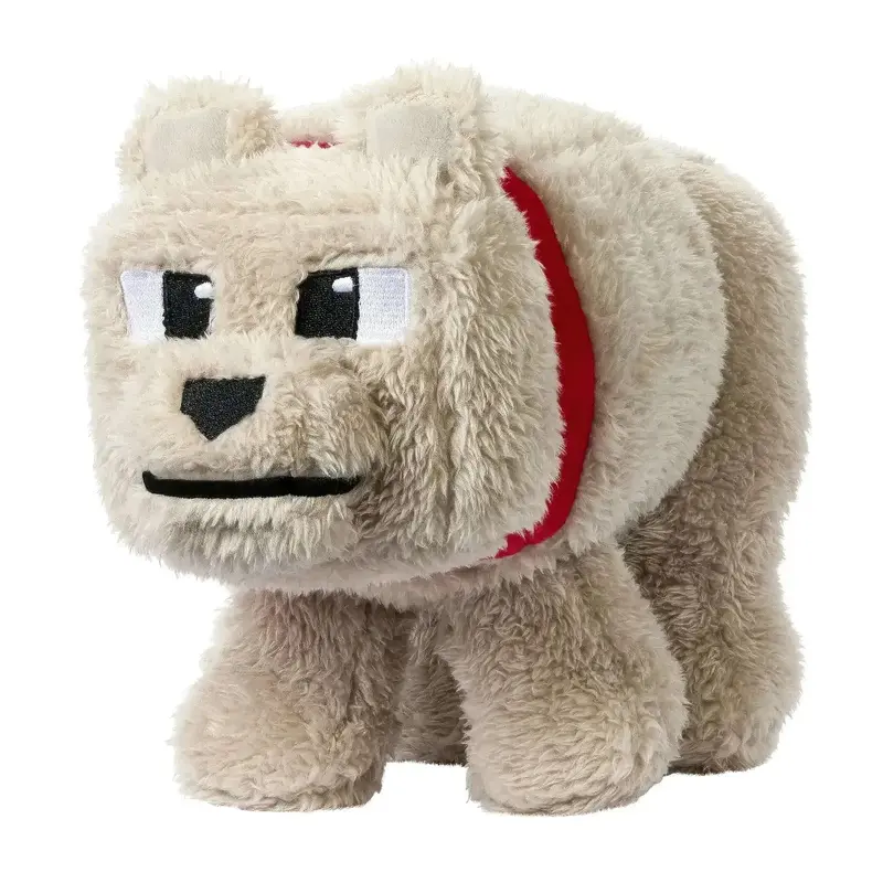 Minecraft Movie Plush Figure Dennis The Wolf 20cm