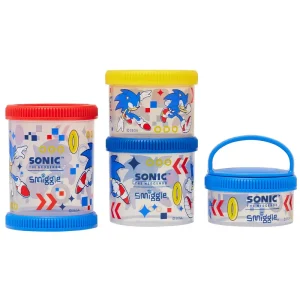 Smiggle Sonic Snack & Stack Containers - Cobalt Blue