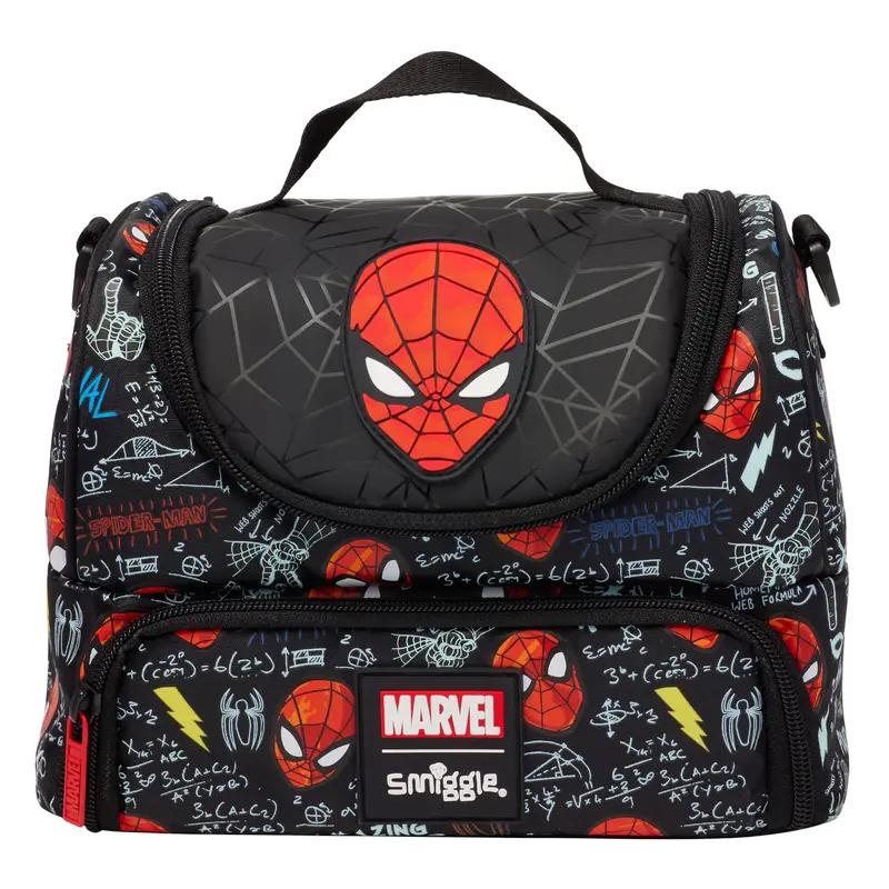 Smiggle Spider-Man Double Pocket Lunchbox with Strap