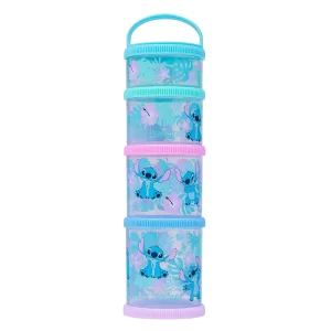 Smiggle Stitch Snack & Stack Containers - Turquoise
