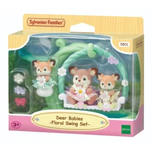 Sylvanian Families Deer Babies Floral Swing Set