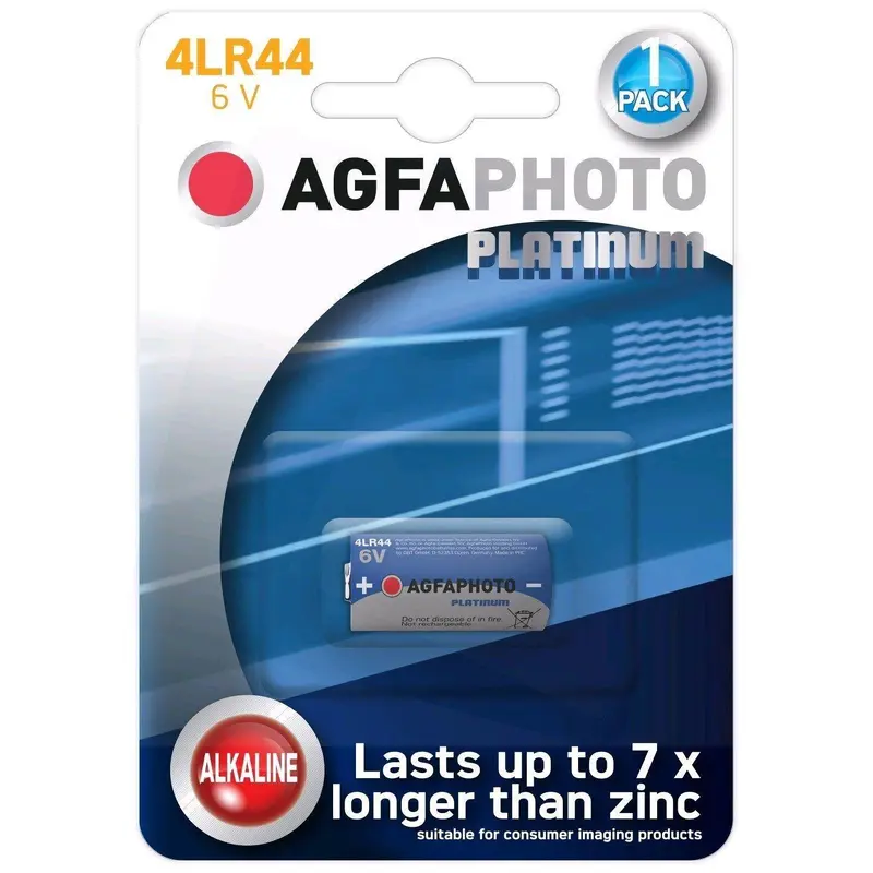 Agfaphoto Platinum Alkaline 4LR44 6v Battery Batteries