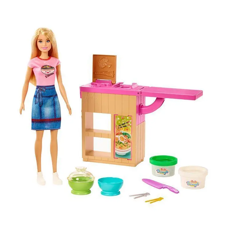 Barbie Noodle Bar Playset with Blonde Doll Workstation Accessories GHK43 Dolls