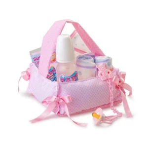 Berjuan 6100 Baby Susu Basket with Accessories Dolls