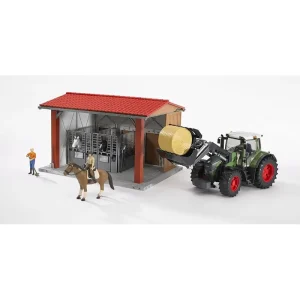 Bruder 62520 Horse Stable with Figure, Horse and Accessory Playset