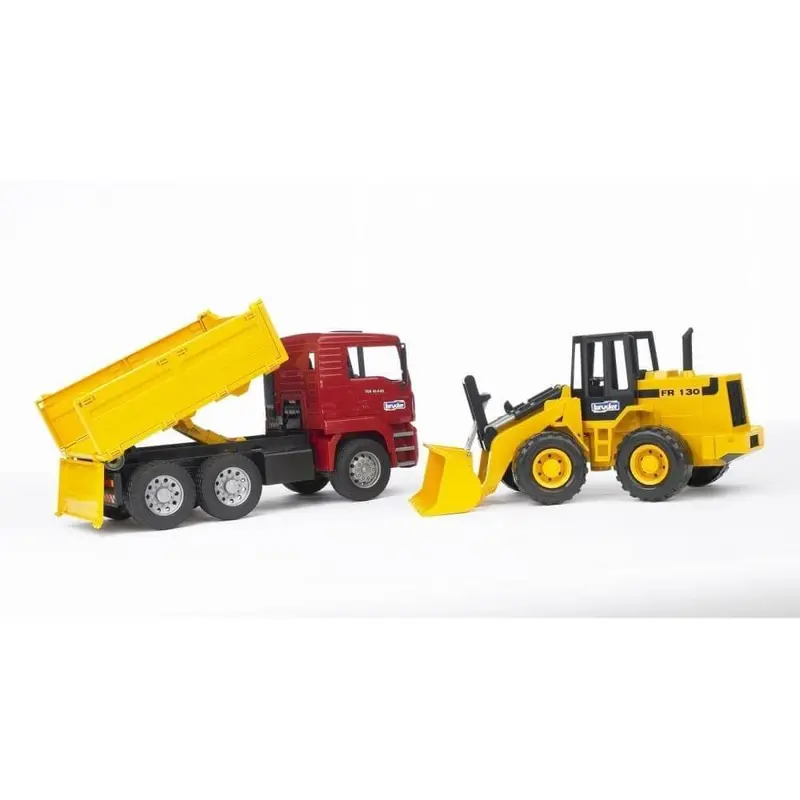 Bruder MAN TGA Construction Truck with Road Loader Playset